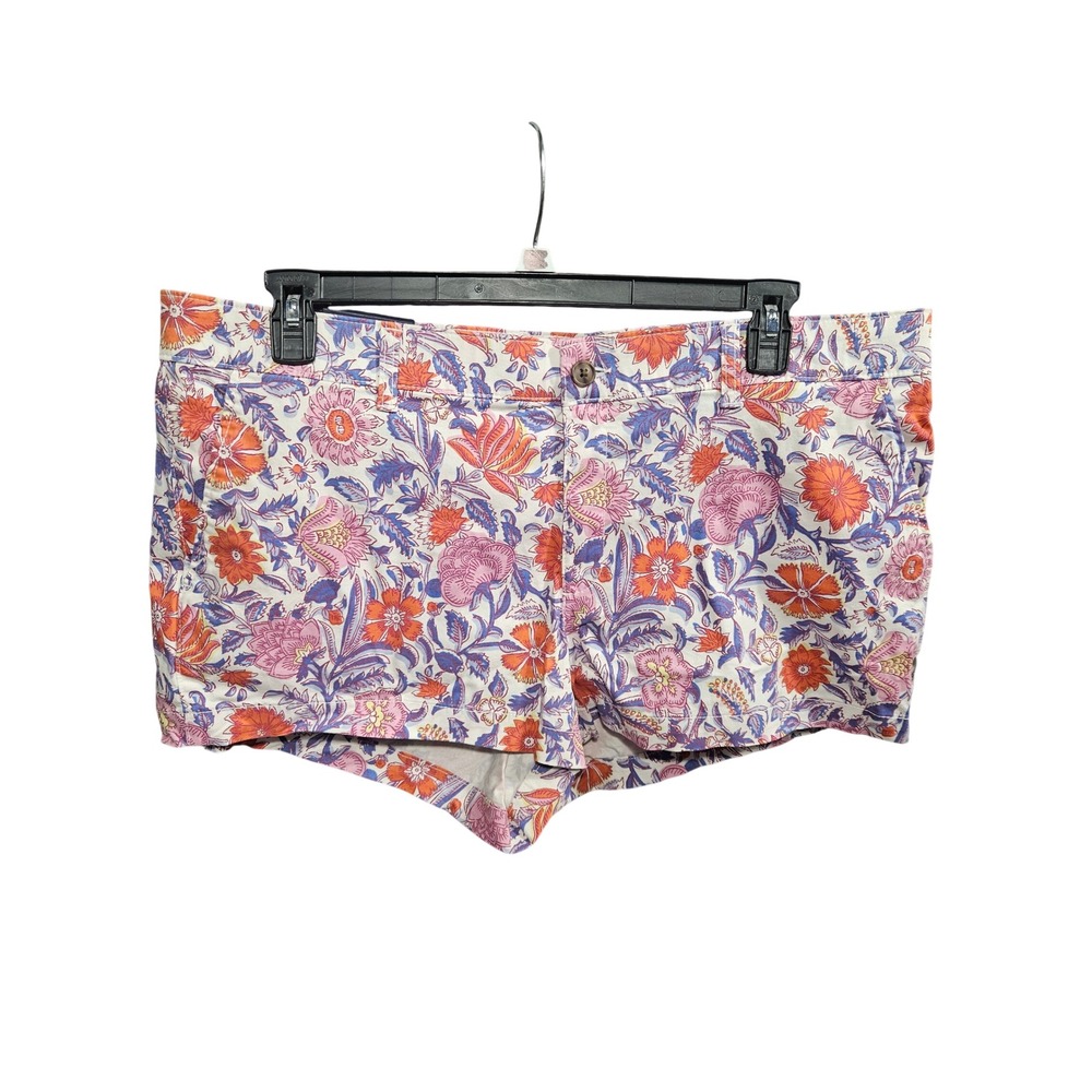 Gap Womens Floral 3 Inch Stretch Shorts Mid Rise Multicolor Size 18 NEW